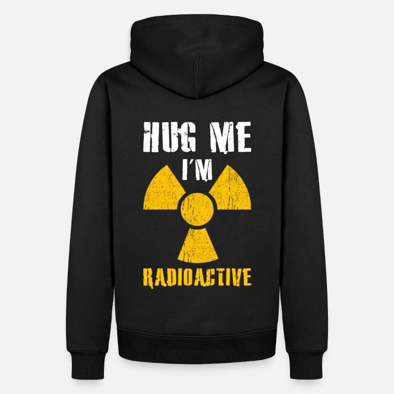 Radioaktiv - Männer Premium Bio Hoodie - Schwarz