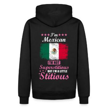 Mexikanerin Geschenk lustiger Spruch Mexiko - Männer Premium Bio Hoodie - Schwarz - Hinten - Nico (187cm)