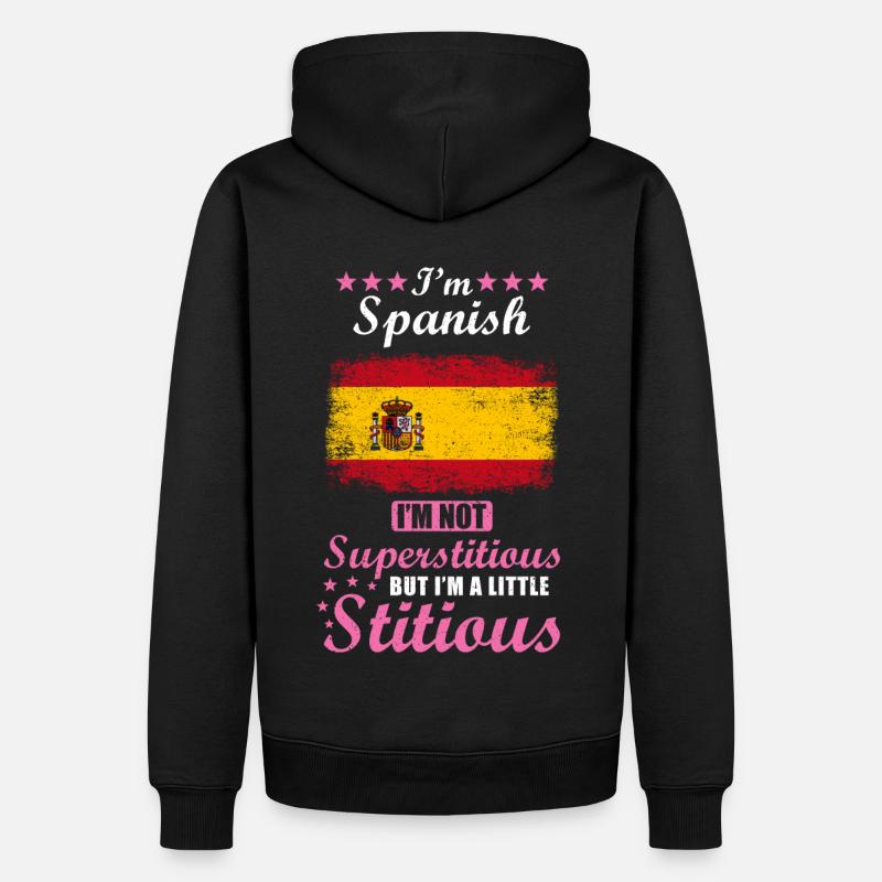 Cadeau espagnol drôle disant Espagne - Sweat à capuche Premium bio Homme - noir
