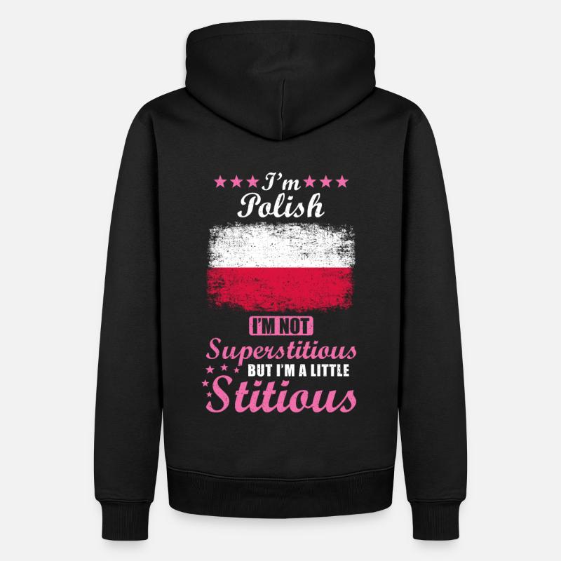 Femme polonaise Superstitieuse Stitious - Sweat à capuche Premium bio Homme - noir
