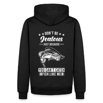 Fishing Angler Fishing Fishing - Men’s Premium Organic Hoodie - black - Back - Nico (187cm)