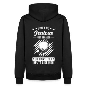 Golf - Männer Premium Bio Hoodie - Schwarz - Hinten - Nico (187cm)