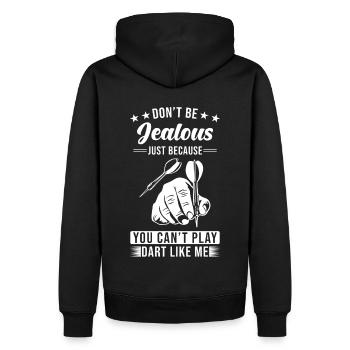 Dard - Sweat à capuche Premium bio Homme - noir - Dos - Nico (187cm)
