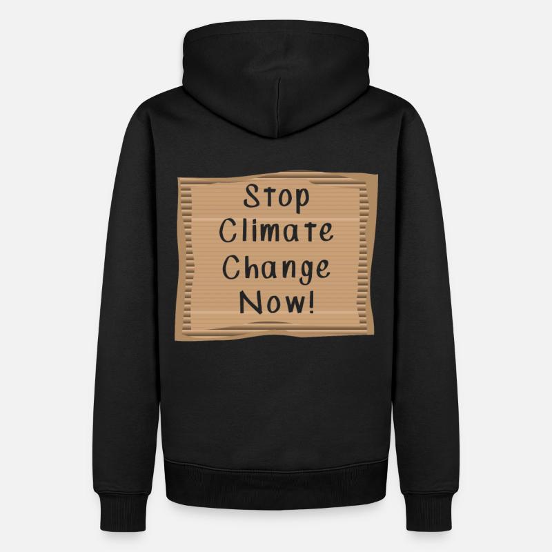 Stop Climate Change Now - Männer Premium Bio Hoodie - Schwarz