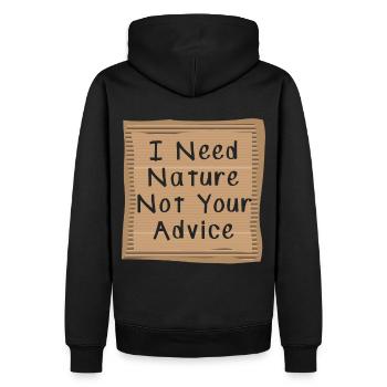 J’ai besoin de la nature, pas de vos conseils - Sweat à capuche Premium bio Homme - noir - Dos - Nico (187cm)