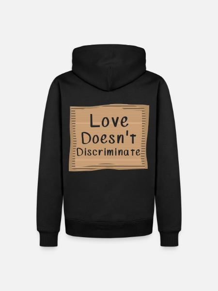 Love does not Discriminate - Men’s Premium Organic Hoodie - black