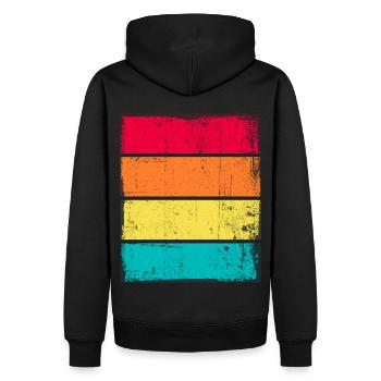 Sunset Grunge Arrière-plan - Sweat à capuche Premium bio Homme - noir - Dos - Nico (187cm)