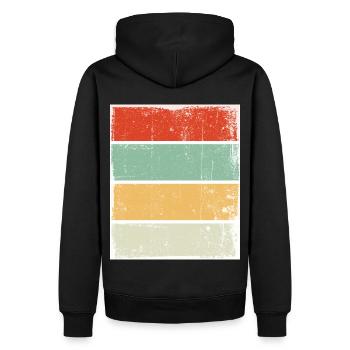 Retro Hintergrund Sunset Grunge - Männer Premium Bio Hoodie - Schwarz - Hinten - Nico (187cm)