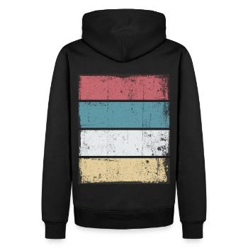 Retro Hintergrund Sunset Grunge - Männer Premium Bio Hoodie - Schwarz - Hinten - Nico (187cm)
