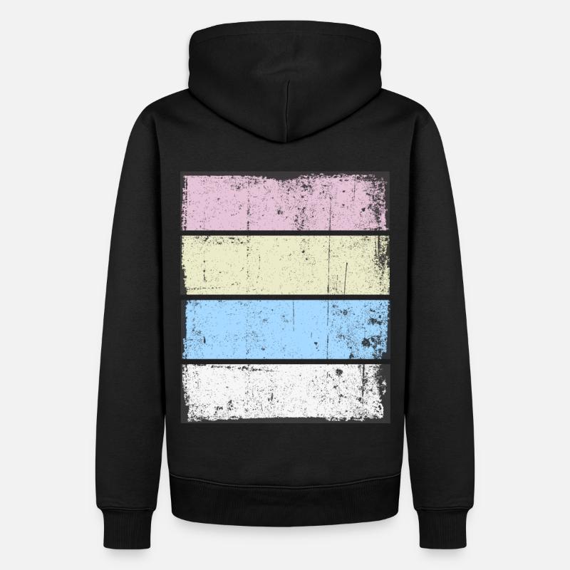 Rétro Background Sunset Grunge Pastel - Sweat à capuche Premium bio Homme - noir