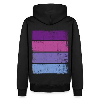 Contexte Grunge - Sweat à capuche Premium bio Homme - noir - Dos - Nico (187cm)
