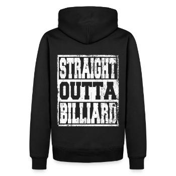 Billiard Spruch lustig - Männer Premium Bio Hoodie - Schwarz - Hinten - Nico (187cm)