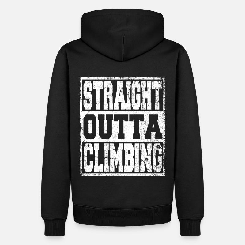 Escalade en disant drôle - Sweat à capuche Premium bio Homme - noir