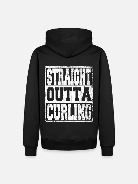 Curling saying funny - Men’s Premium Organic Hoodie - black