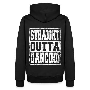 Danser en disant drôle - Sweat à capuche Premium bio Homme - noir - Dos - Nico (187cm)