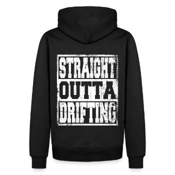 Drifting Spruch lustig - Männer Premium Bio Hoodie - Schwarz - Hinten - Nico (187cm)
