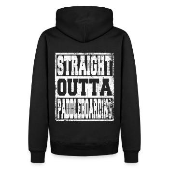 Paddleboarding saying funny - Men’s Premium Organic Hoodie - black - Back - Nico (187cm)