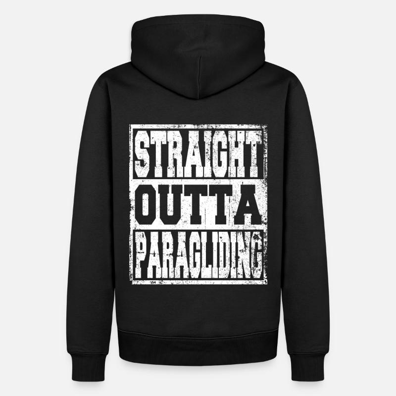 Paragleiten Spruch lustig - Männer Premium Bio Hoodie - Schwarz