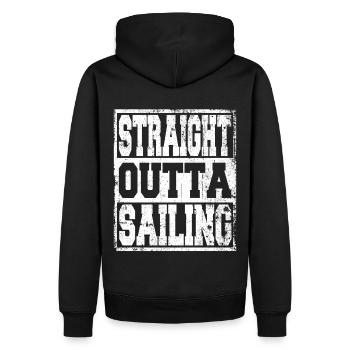 Segeln Spruch lustig - Männer Premium Bio Hoodie - Schwarz - Hinten - Nico (187cm)