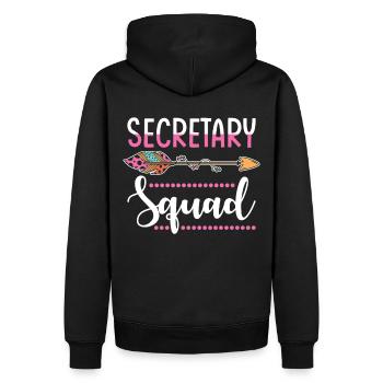 secrétaire - Sweat à capuche Premium bio Homme - noir - Dos - Nico (187cm)