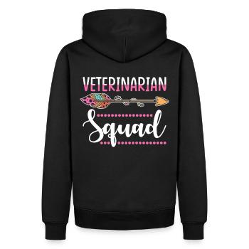 Tierärztin Gruppe - Männer Premium Bio Hoodie - Schwarz - Hinten - Nico (187cm)