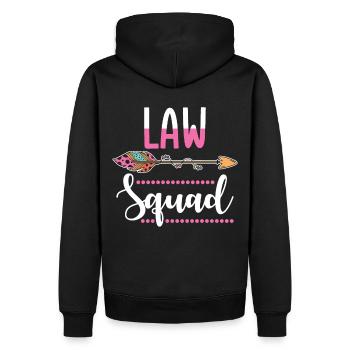 Anwältin Gruppe - Männer Premium Bio Hoodie - Schwarz - Hinten - Nico (187cm)
