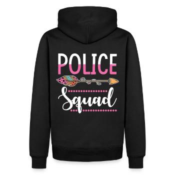 groupe de policières - Sweat à capuche Premium bio Homme - noir - Dos - Nico (187cm)