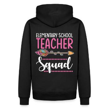 Grundschullehrerin Gruppe - Männer Premium Bio Hoodie - Schwarz - Hinten - Nico (187cm)