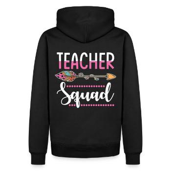 Lehrerin Gruppe - Männer Premium Bio Hoodie - Schwarz - Hinten - Nico (187cm)
