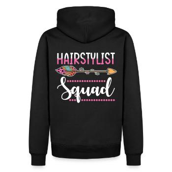 Haarstylistin Gruppe - Männer Premium Bio Hoodie - Schwarz - Hinten - Nico (187cm)