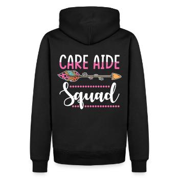 Pflegerin Gruppe - Männer Premium Bio Hoodie - Schwarz - Hinten - Nico (187cm)