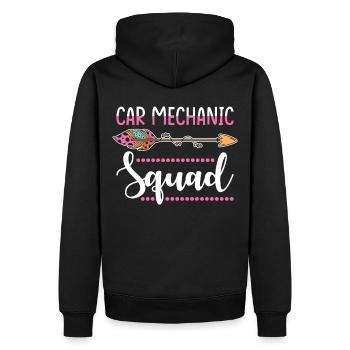 Groupe de mécaniciens automobiles - Sweat à capuche Premium bio Homme - noir - Dos - Nico (187cm)