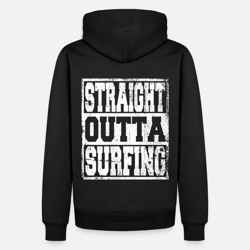 Surfer en disant drôle - Sweat à capuche Premium bio Homme - noir