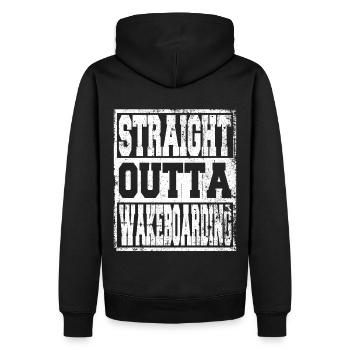 Wakeboarding Spruch lustig - Männer Premium Bio Hoodie - Schwarz - Hinten - Nico (187cm)