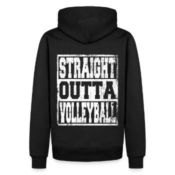 Volleyball Spruch lustig - Männer Premium Bio Hoodie - Schwarz - Hinten - Nico (187cm)