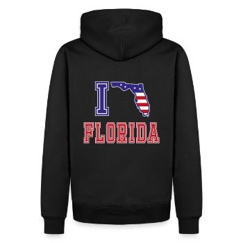 Florida USA I love Albama - Männer Premium Bio Hoodie - Schwarz - Hinten - Nico (187cm)