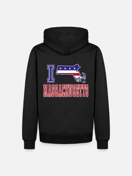 Massachusetts USA J’adore Albama - Sweat à capuche Premium bio Homme - noir