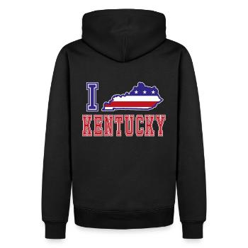 Kentucky USA I love Albama - Männer Premium Bio Hoodie - Schwarz - Hinten - Nico (187cm)