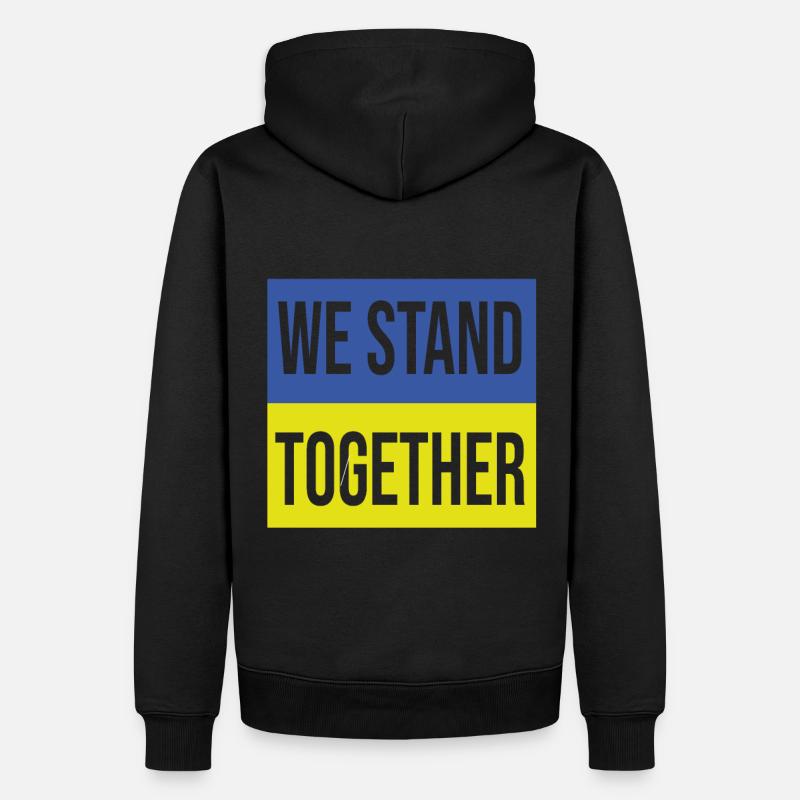 Ukraine Nous sommes ensemble - Sweat à capuche Premium bio Homme - noir