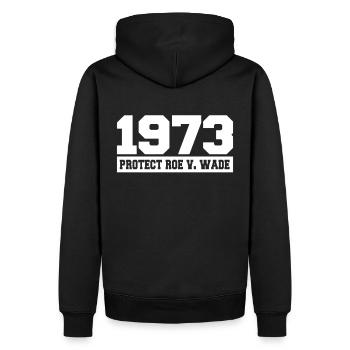 Roe v Wade 1973 - Männer Premium Bio Hoodie - Schwarz - Hinten - Nico (187cm)