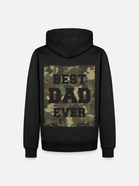 Best Dad Ever - Männer Premium Bio Hoodie - Schwarz