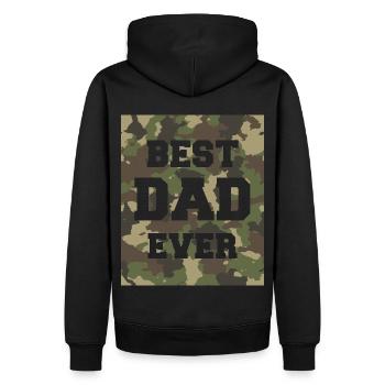 Best Dad Ever - Männer Premium Bio Hoodie - Schwarz - Hinten - Nico (187cm)
