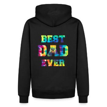 Vater Papa Bester Papa Meilleur papa de tous les temps Hippie - Sweat à capuche Premium bio Homme - noir - Dos - Nico (187cm)