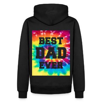 Père Papa Meilleur Papa Meilleur Papa Jamais Hippie - Sweat à capuche Premium bio Homme - noir - Dos - Nico (187cm)