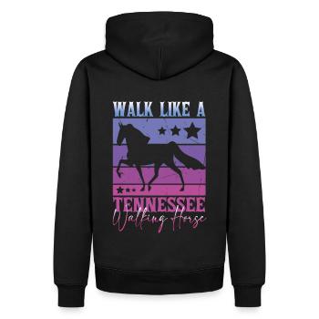 Marchez comme un cheval de marche du Tennessee - Sweat à capuche Premium bio Homme - noir - Dos - Nico (187cm)