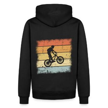 Mountain Bike Retro - Men’s Premium Organic Hoodie - black - Back - Nico (187cm)