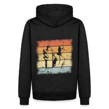 Conception de pulvérisateur de graffitis - Sweat à capuche Premium bio Homme - noir - Dos - Nico (187cm)