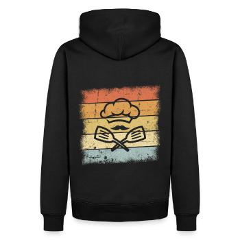 Cadeau cook - Sweat à capuche Premium bio Homme - noir - Dos - Nico (187cm)