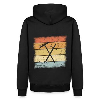 Gärtner Geschenk - Männer Premium Bio Hoodie - Schwarz - Hinten - Nico (187cm)