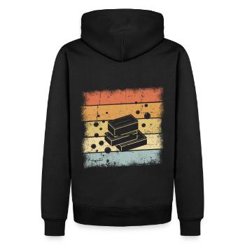 Fabrication de savon - Sweat à capuche Premium bio Homme - noir - Dos - Nico (187cm)